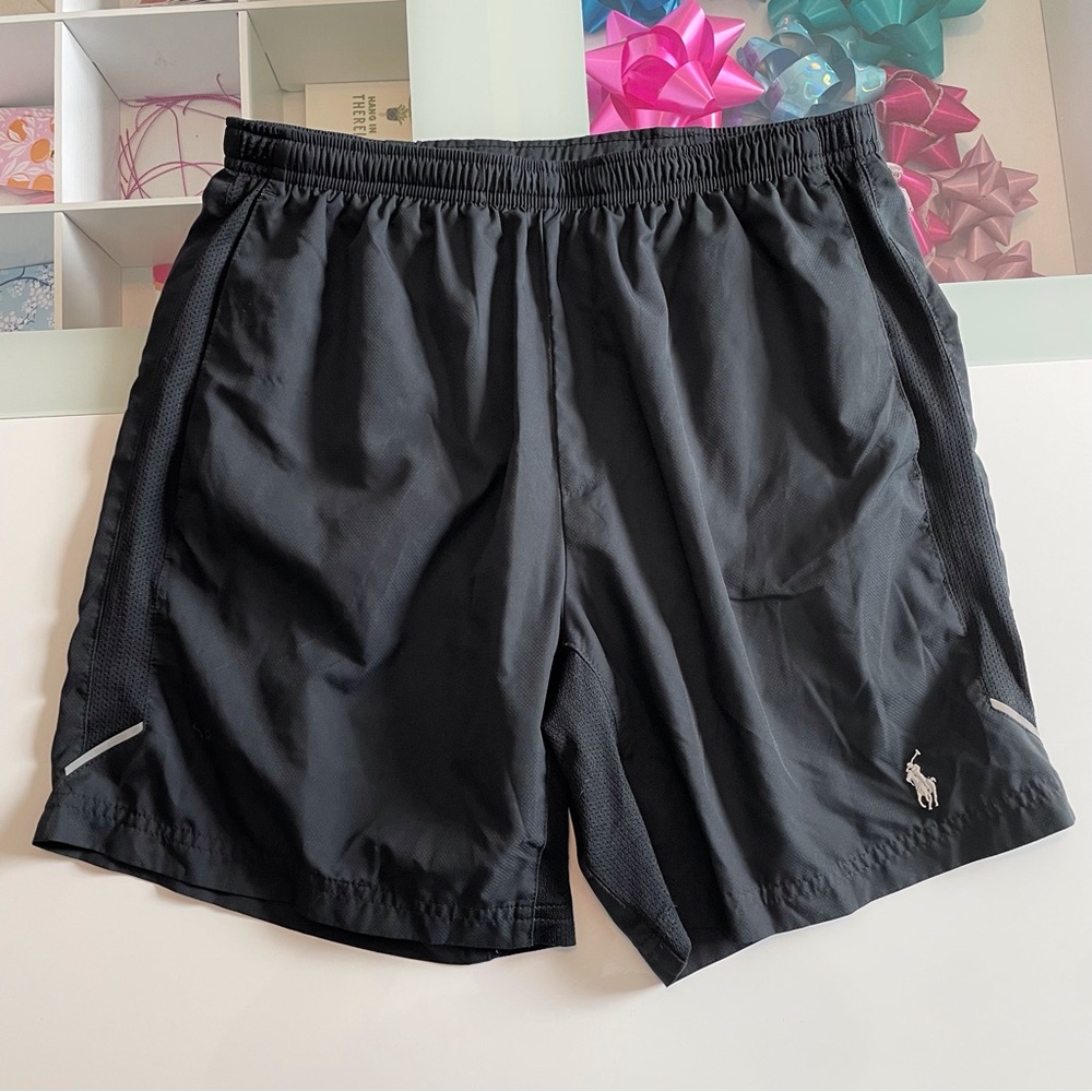 Polo Ralph Lauren Black Athletic Shorts 6 inch inseam